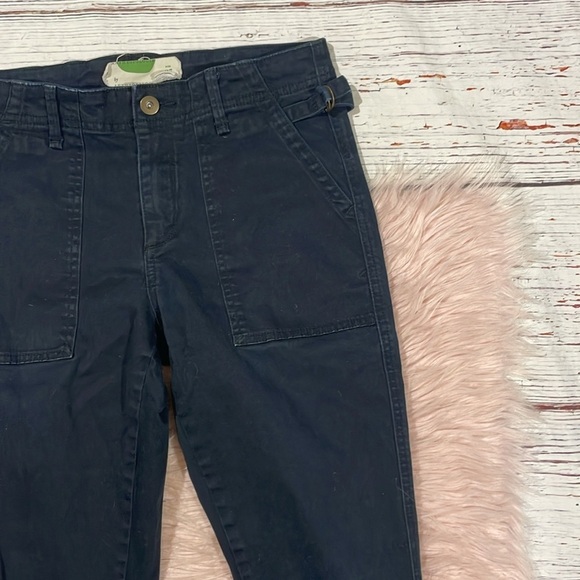 Anthropologie Dark Navy Utility Cropped Bootcut Pants - Picture 4 of 9